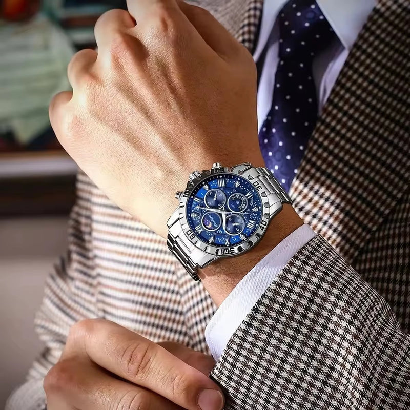 POEDAGAR 973™ | Luxury Chronograph Men's Watch – Stylish Gift Choice detail view