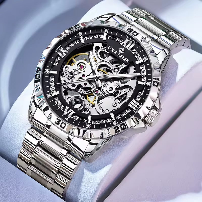 Louie Juelen™ — Premium Men’s Automatic Watch | Modern Luxury Mechanical Design detail view