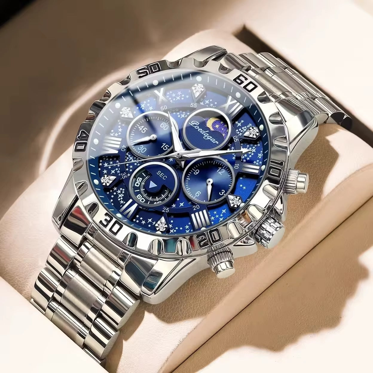 POEDAGAR 973™ | Luxury Chronograph Men's Watch – Stylish Gift Choice