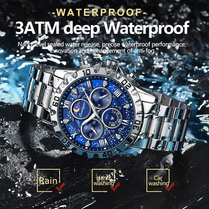 POEDAGAR 973™ | Luxury Chronograph Men's Watch – Stylish Gift Choice