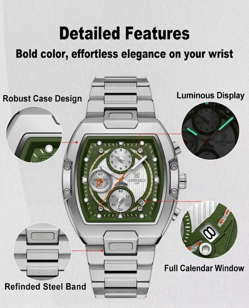 Reward Watch™ — Luxury Men’s Stainless Steel Watch | The Perfect Gift for Someone Special